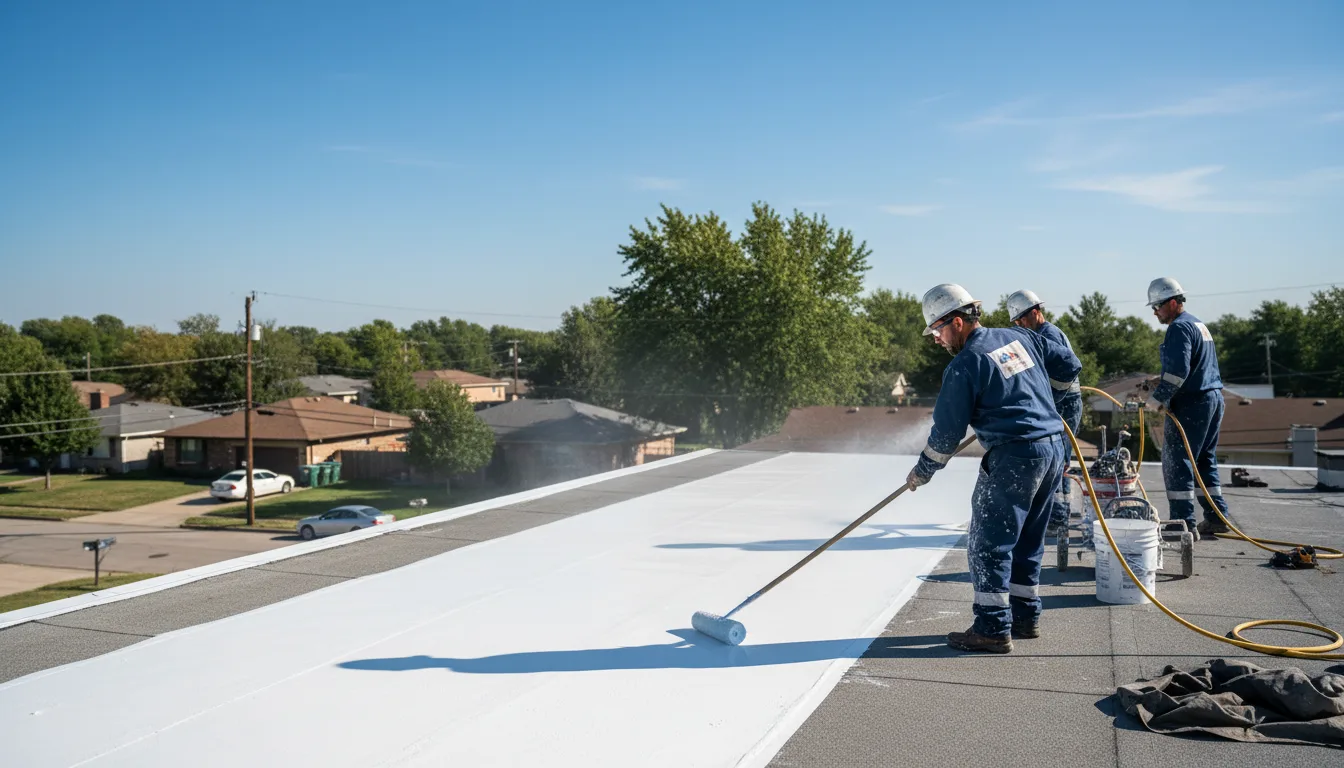 Commercial roof coating in Healy, KS near me